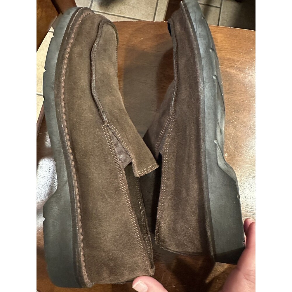 Banana Republic Vero Cuoio Leather Suede Loafers Men’s Size 12 Margom Sole Brown - Picture 11 of 12